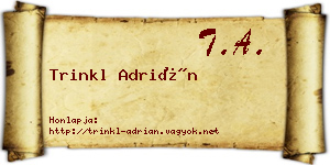 Trinkl Adrián névjegykártya
